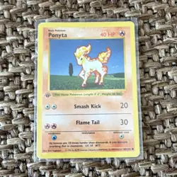 Pokemon Ponyta Base Set Shadowless 1st Edition Common Basic 40 HP 60/102 English - Image 1