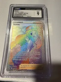 Pokemon Serena Rainbow Rare Holo Trainer Silver Tempest 207/195 CGC 9 - Image 1