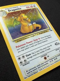 [NM/Mint] Pokemon Dragonite Fossil Holo Unlimited #4 - Vintage WOTC Very Clean - Image 5