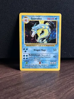 Pokemon TCG Gyarados Base Set 6/102 Holo LP Lightly Played - Image 1