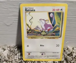 Rattata 061/102 Pokemon TCG WOTC Base Set LP - Image 1