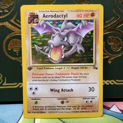 Pokemon Aerodactyl 1/62 1st Edition Holo Rare Fossil NM - Image 1
