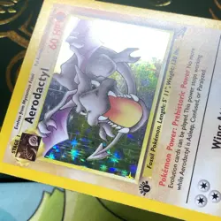 Pokemon Aerodactyl 1/62 1st Edition Holo Rare Fossil NM - Image 5