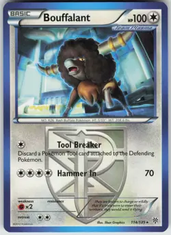 Pokemon Bouffalant (Team Plasma) 114/135 Plasma Storm Rare NM - Image 1