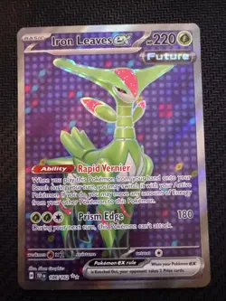 Iron Leaves ex - 186/162 Temporal Forces Full Art Pokemon - NM/MINT - Image 1