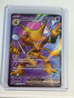 Alakazam ex 188/165 S&V 151 (MEW) NM Ultra Rare Full Art Pokemon Card - Image 1