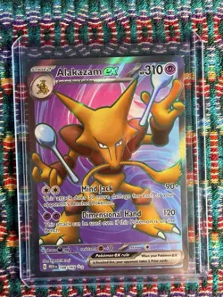 Alakazam ex 188/165 S&V 151 (MEW) NM Ultra Rare Full Art Pokemon Card - Image 3