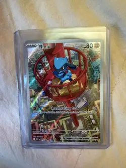 Pokemon TCG Riolu Illustration 010 Black Star Promo Card Mega Evolution NM - Image 1