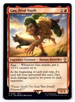 Gau, Feral Youth NM Commander: Final Fantasy 0055 MTG Regular - Image 1