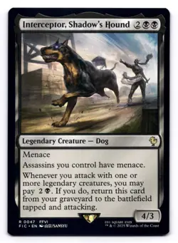 Interceptor, Shadow's Hound NM Commander: Final Fantasy 0047 MTG Regular - Image 1