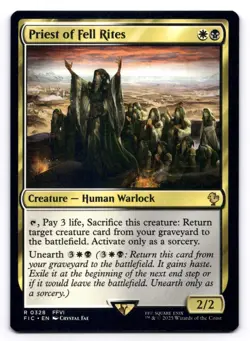 Priest of Fell Rites NM Commander: Final Fantasy 0328 MTG Regular - Image 1