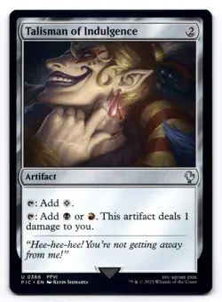 Talisman of Indulgence NM Commander: Final Fantasy 0366 MTG Regular - Image 1