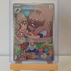 Pokemon Arven's Greedent Illustration Rare Holo Sv10: Destined Rivals 205/182 - Image 1