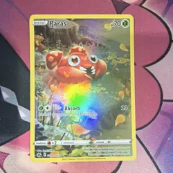 Pokemon Paras GG32/GG70 Crown Zenith Galarian Gallery Ultra Rare Full Art Holo - Image 1