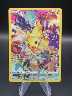 Pokemon Pikachu Secret Rare Full Art Holo 160/159 Crown Zenith - Image 1