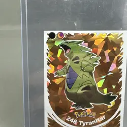 2022 POKEMON Prizma Sticker #097 Tyranitar Gold Star Holo 097 🔥🔥🔥 - Image 2
