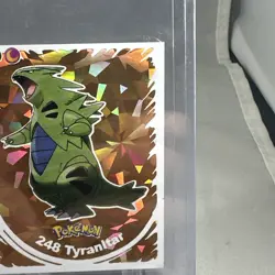2022 POKEMON Prizma Sticker #097 Tyranitar Gold Star Holo 097 🔥🔥🔥 - Image 3