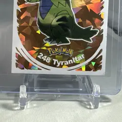 2022 POKEMON Prizma Sticker #097 Tyranitar Gold Star Holo 097 🔥🔥🔥 - Image 4