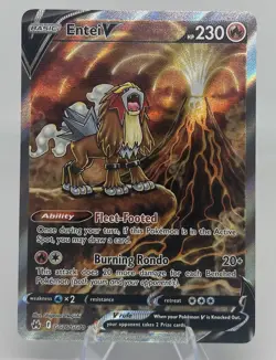 Pokemon Entei V Ultra Rare Full Art Holo GG36/GG70 Crown Zenith Galarian Gallery - Image 1