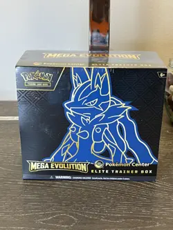 Pokemon TGC Mega Evolution Pokemon Center Elite Trainer Box Lucario - Image 1