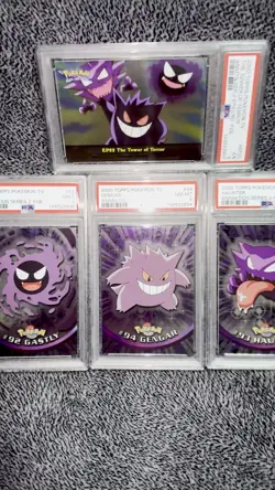 2000 Topps Pokemon TV Series 2 — PSA Lot Gastly 9 Haunter 9 Gengar 8 EP22 - Image 2