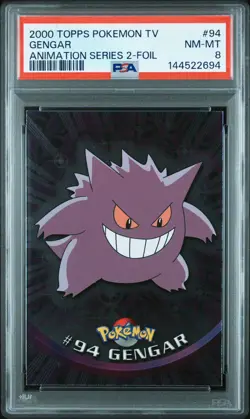 2000 Topps Pokemon TV Series 2 — PSA Lot Gastly 9 Haunter 9 Gengar 8 EP22 - Image 3