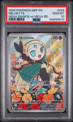 Meloetta 026 Mega Diancie EX Mega Battle Deck Pokemon PSA 10 - Image 1