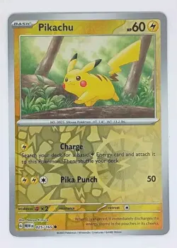 Pokemon TCG Pikachu 025/165 Reverse Holo Scarlet & Violet 151 - Image 1
