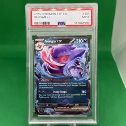 2024 POKEMON TEF EN-TEMPORAL FORCES #104 GENGAR EX PSA 9 - Image 1