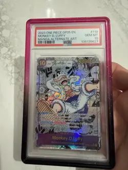 2023 One Piece OP05 Manga Alternate Art #119 Monkey D. Luffy PSA 10 GEM MINT - Image 1