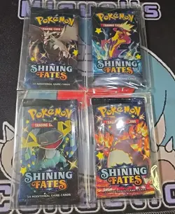 Shining Fates - Sealed 4 Booster Pack Art Set - Pokemon Sword & Shield TCG - Image 1