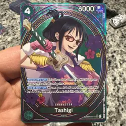 Bandai Tashigi EB03-018 SP Super Rare Foil 6000 Power One Piece Heroines Card - Image 1