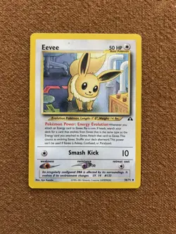 Pokemon Cards: Neo Discovery UNCOMMON: Eevee 38/75 (UNGRADED) - Image 1