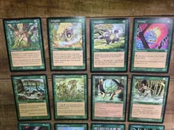 Lot of 12 Green MTG Cards from Urza's Saga edition, Magic the Gathering 1998 - Image 2