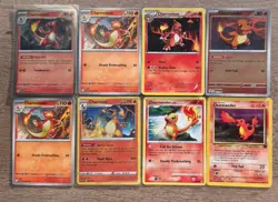 Charmander, Charmeleon, Charizard 8 Card Lot Pokemon TCG Vintage/Modern - Image 1
