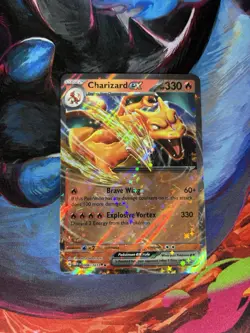 Pokemon TCG Charizard EX 151 Ultra Rare Scarlet & Violet Card 006/165 Holo NM - Image 1