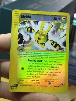 Elekid 9/147 Aquapolis 2002 Reverse Rare Holo e-Series Pokemon Card TCG - Image 3