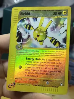 Elekid 9/147 Aquapolis 2002 Reverse Rare Holo e-Series Pokemon Card TCG - Image 4