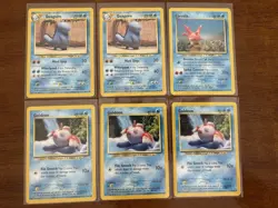 Pokemon TCG Quagsire Corsola Goldeen YUKA MORII Lot 6 Cards 2000 English - Image 1