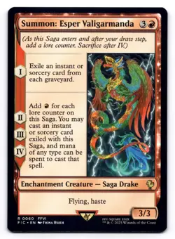 Summon: Esper Valigarmanda NM Commander: Final Fantasy 0060 MTG Regular - Image 1