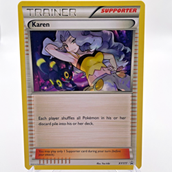 Pokemon TCG Karen XY177 Trainer Supporter Black Star Promo XY Card NM - Image 1