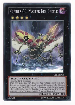 Yugioh Number 66: Master Key Beetle Super Rare 1st Edition JOTL-EN054 NM - Image 1