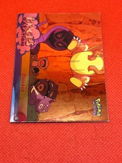 Pokemon Topps Pikachu’s Vacation Movie Success #55 Holo - Image 3