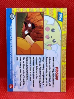 Pokemon Topps Pikachu’s Vacation Movie Success #55 Holo - Image 4