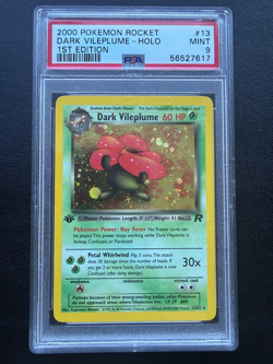 Dark Vileplume PSA 9 HOLO Rocket 1. 1st Edition 2000 Pokemon 13/82 #2 - Image 1