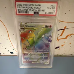 Pokemon 2022 Charizard VSTAR 174/172 Brilliant Stars Secret Rare Holo PSA 10 - Image 1