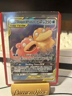 Pokemon Slowpoke & Psyduck GX TAG TEAM Ultra Rare Holo 35/236 - DMG - Image 1