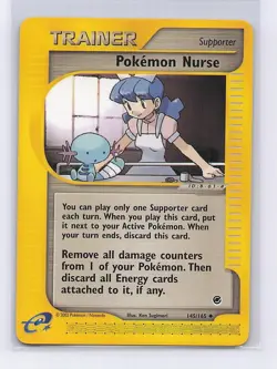 Pokemon Nurse 145/165 Uncommon Expedition Base Set Pokemon Lightly Played - Image 1