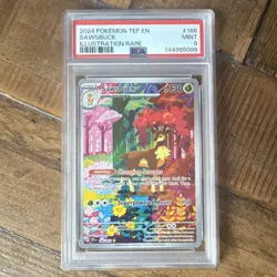Pokemon Sawsbuck Illustration Rare Holo PSA 9 SV05 166/162 English - Image 1