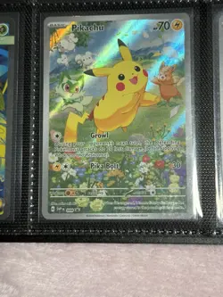Pokemon Pikachu Full Art Promo Holo 027 SV Scarlet & Violet 2023 60 HP - Image 1